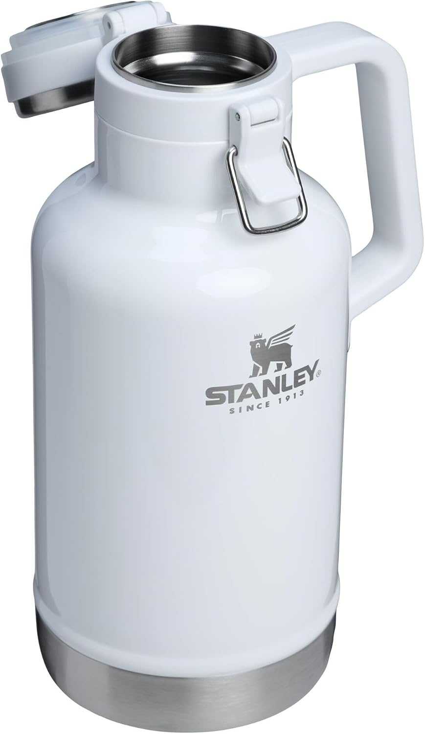 image:imageStanley Classic EasyPour Growler 64 oz Keeps Beer Cold or Coffee Hot Leakproof Steel Lined Lid and Easy to Carry Handle Insulated Stainless Steel BPAFree Stainless Steel ShaleFrost Gloss