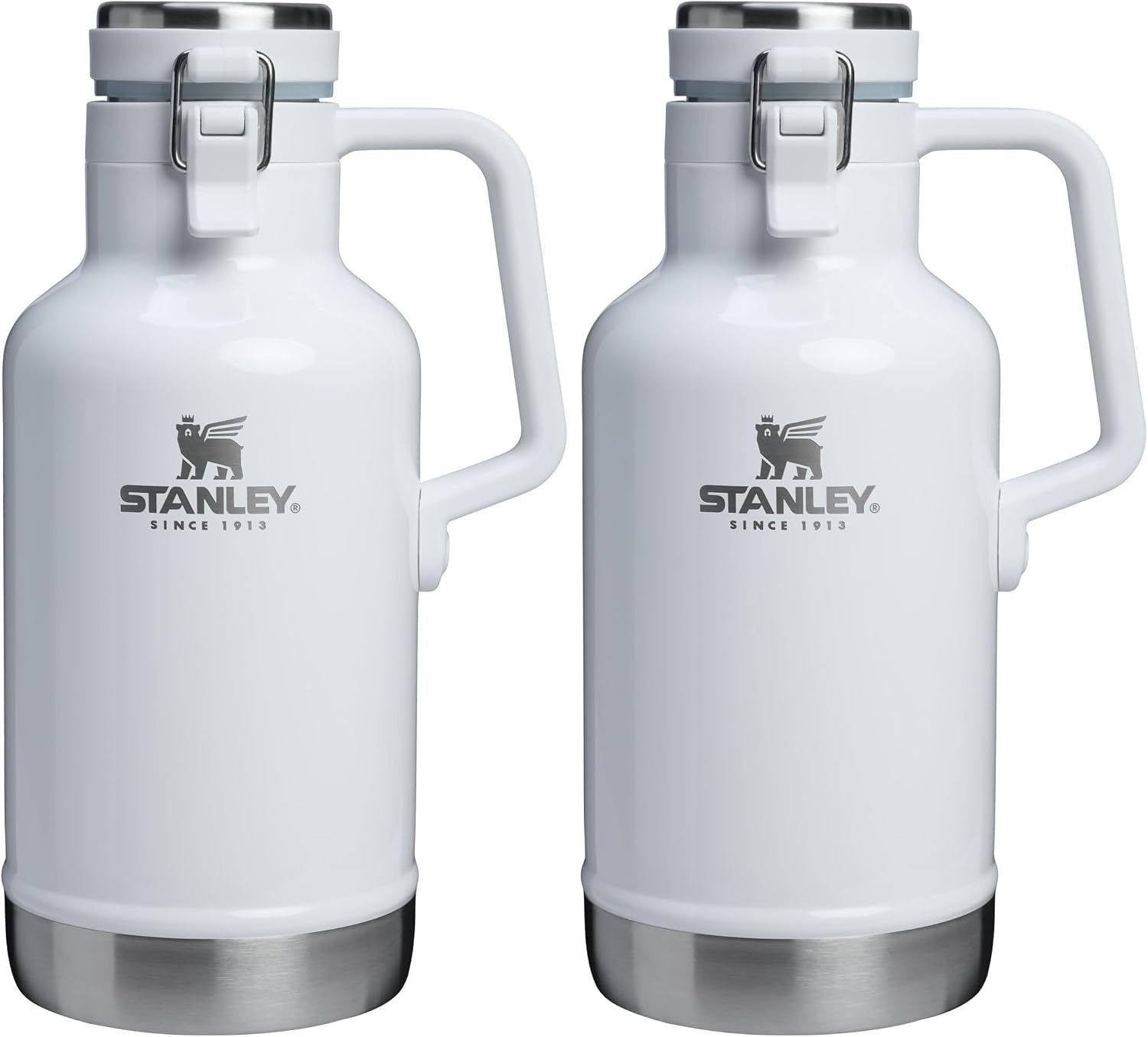 image:imageStanley Classic EasyPour Growler 64 oz Keeps Beer Cold or Coffee Hot Leakproof Steel Lined Lid and Easy to Carry Handle Insulated Stainless Steel BPAFree Stainless Steel ShaleFrost Gloss