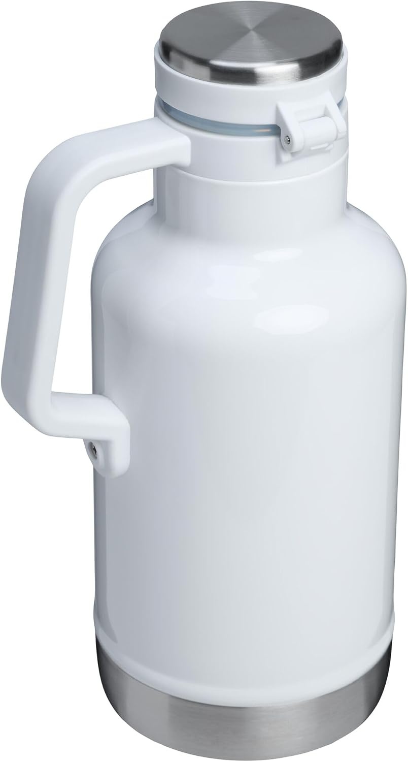 image:imageStanley Classic EasyPour Growler 64 oz Keeps Beer Cold or Coffee Hot Leakproof Steel Lined Lid and Easy to Carry Handle Insulated Stainless Steel BPAFree Stainless Steel ShaleFrost Gloss