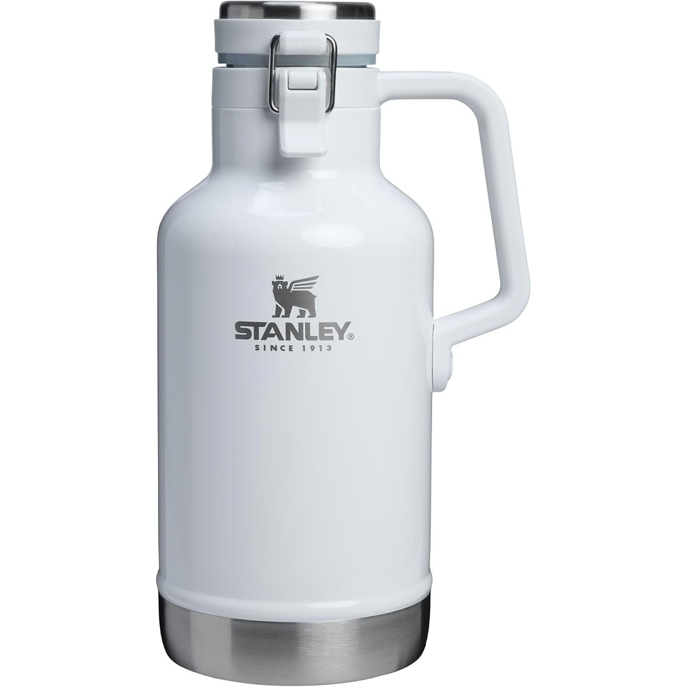 image:imageStanley Classic EasyPour Growler 64 oz  Keeps Beer Cold or Coffee Hot  Leakproof Steel Lined Lid and Easy to Carry Handle  Insulated Stainless Steel  BPAFree  Stainless Steel ShaleFrost Gloss